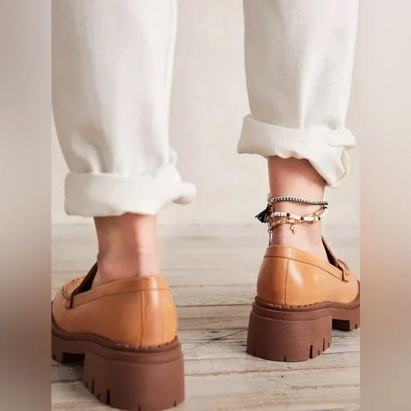 Free People Lyra Lug Sole Loafer • Tan Brown • NWOB - Picture 10 of 10